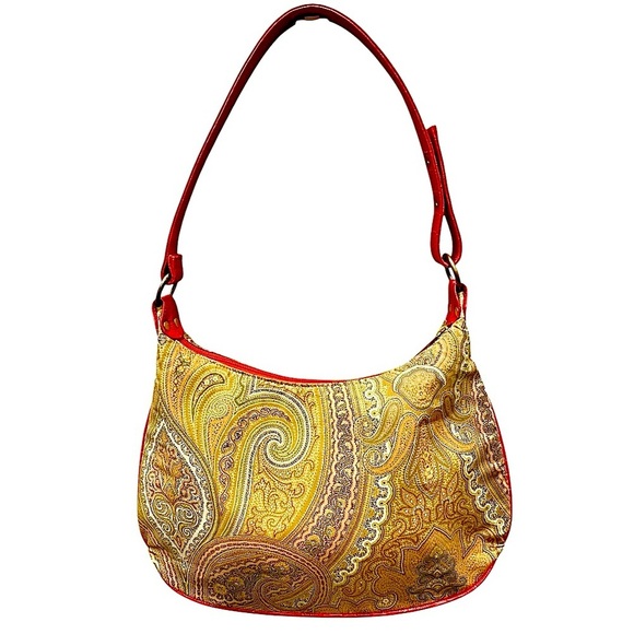 ETRO Profumi Tan Red & Gray Paisley Bag - Picture 6 of 6